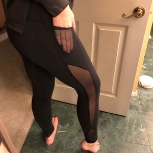 High waisted mesh lululemon full length pants
